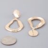 Abstract Shiny Teardrop Earrings – Sculpted Metallic Drop