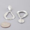 Abstract Shiny Teardrop Earrings – Sculpted Metallic Drop