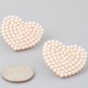 Pearled Heart Stud Earrings – Gold-Plated with Cream Pearls