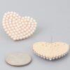 Pearled Heart Stud Earrings – Gold-Plated with Cream Pearls