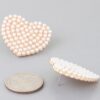 Pearled Heart Stud Earrings – Gold-Plated with Cream Pearls