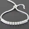 Multi Cubic Jeweled Bracelet – Polished Gold or Silver