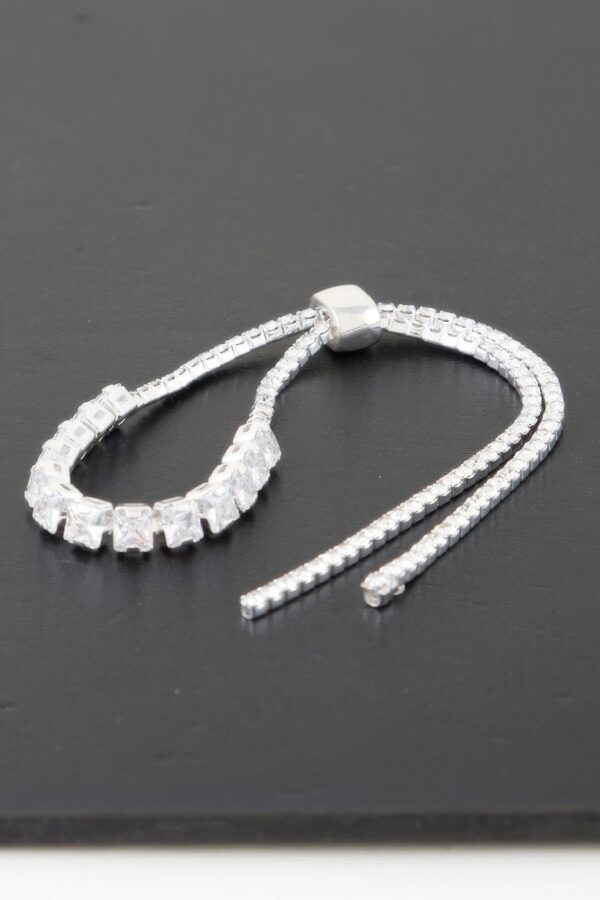 Multi Cubic Jeweled Bracelet – Polished Gold or Silver