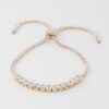 Multi Cubic Jeweled Bracelet – Polished Gold or Silver