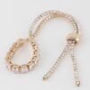 Multi Cubic Jeweled Bracelet – Polished Gold or Silver