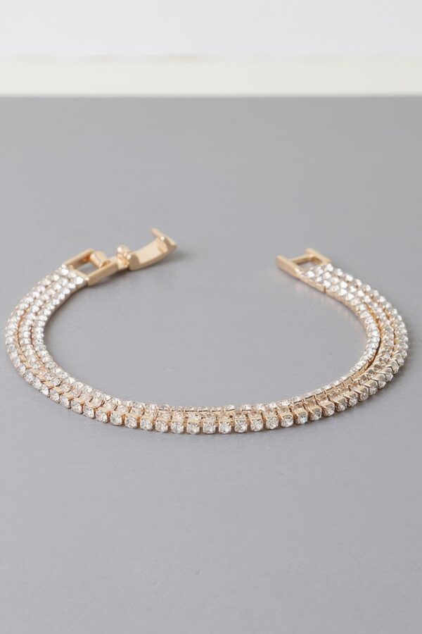 Triple Cubic Jewel Bracelet – Gold or Silver