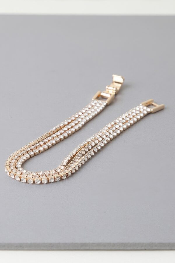 Triple Cubic Jewel Bracelet – Gold or Silver