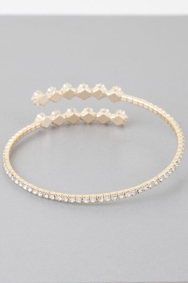 Star Motif Jeweled Wrap Bracelet – Gold or Silver