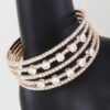 Jeweled Adjustable Cuff Bracelet – Gold or Silver