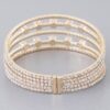 Jeweled Adjustable Cuff Bracelet – Gold or Silver