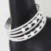 Jeweled Adjustable Cuff Bracelet – Gold or Silver