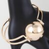 Sphere Cuff Bracelet – Sculptural Gold-Plated Cuff