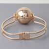 Sphere Cuff Bracelet – Sculptural Gold-Plated Cuff