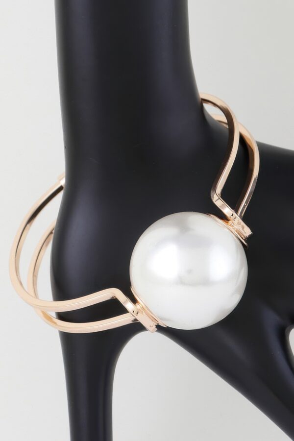 Sphere Cuff Bracelet – Sculptural Gold-Plated Cuff