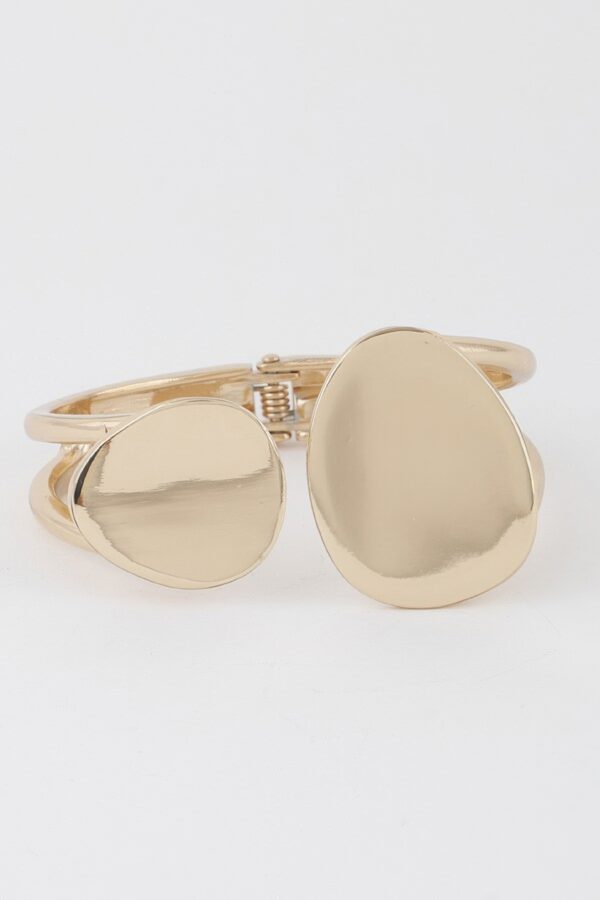 Flat Stone Wrap Bracelet – Gold or Silver Plated