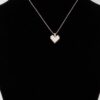 Block Pearl Heart Necklace – Gold Cream Pendant