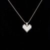 Block Pearl Heart Necklace – Gold Cream Pendant