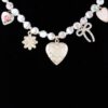 Vintage-Inspired Heart Charm Necklace – Pink & Gold