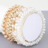 Multi-Pearl Beaded Bracelet – Adjustable, Gold or Silver Cream