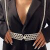 Faux Pearl Harness – Pearl-Embellished PVC Accent