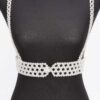 Faux Pearl Harness – Pearl-Embellished PVC Accent