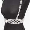 Faux Pearl Harness – Pearl-Embellished PVC Accent