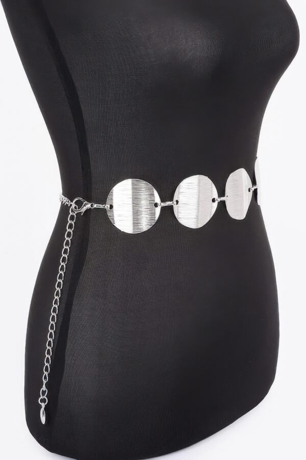Layered Multi-Metal Chain Belt – Gold & Silver