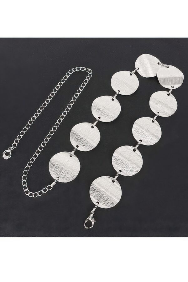 Layered Multi-Metal Chain Belt – Gold & Silver