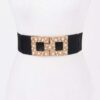 Pearl Metal Buckle Elastic Belt – Chic Waist Accent