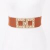 Pearl Metal Buckle Elastic Belt – Chic Waist Accent