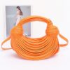 Faux Leather Rope Hobo Bag – Mixed Metal Accent