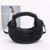 Faux Leather Rope Hobo Bag – Mixed Metal Accent