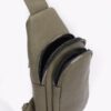 Faux Leather Sling Bag with Multi-Color Strap