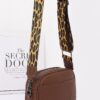 Faux Leather Camera Bag – Leopard Strap Accent