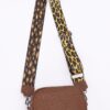 Faux Leather Camera Bag – Leopard Strap Accent