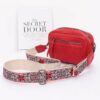Faux Leather Camera Bag – Multi-Color Strap