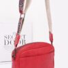 Faux Leather Camera Bag – Multi-Color Strap