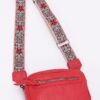 Faux Leather Camera Bag – Multi-Color Strap