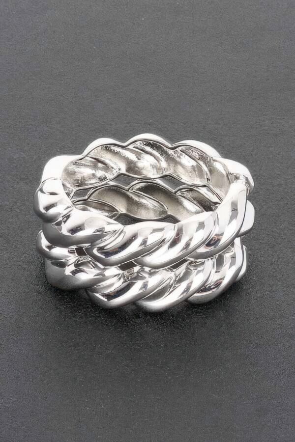 Twist & Shine Bracelet – Twisted Metal Bangle, Gold or Silver