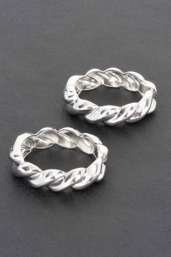 Twist & Shine Bracelet – Twisted Metal Bangle, Gold or Silver