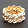Twist & Shine Bracelet – Twisted Metal Bangle, Gold or Silver