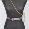 Rhinestone Clear PVC Belt Bag with Chain