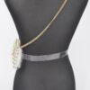 Rhinestone Clear PVC Belt Bag with Chain