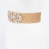 Multi-Stone Metallic Straw Stretch Belt – Gold or Silver