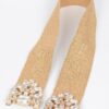 Multi-Stone Metallic Straw Stretch Belt – Gold or Silver