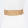 Multi-Stone Metallic Straw Stretch Belt – Gold or Silver