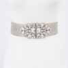 Multi-Stone Metallic Straw Stretch Belt – Gold or Silver