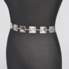 Hammered Square Metal Chain Belt – Gold or Silver
