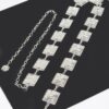 Hammered Square Metal Chain Belt – Gold or Silver