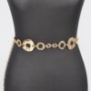 Hammered Metal Chain Belt – Textured Iron Links